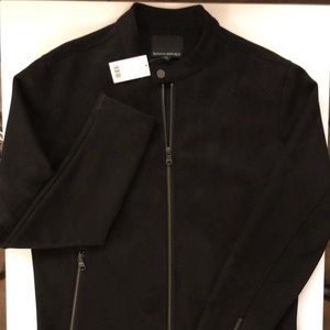 Banana Republic Men Black Vegan Suede Jacket - NEW